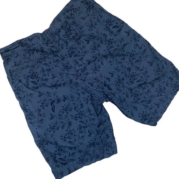 American Rag Mens' Cotton Shorts Dark Blue Floral Print Size 30 Slim Fit  B23 - Picture 3 of 4